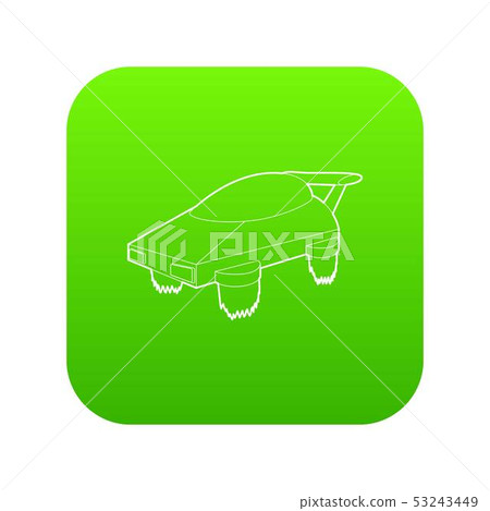 Flying machine future icon green vector Flying machine future icon green vector 53243449