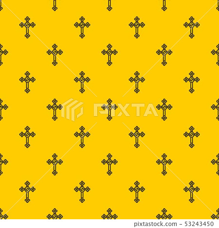 Cross with diamonds pattern vector 53243450