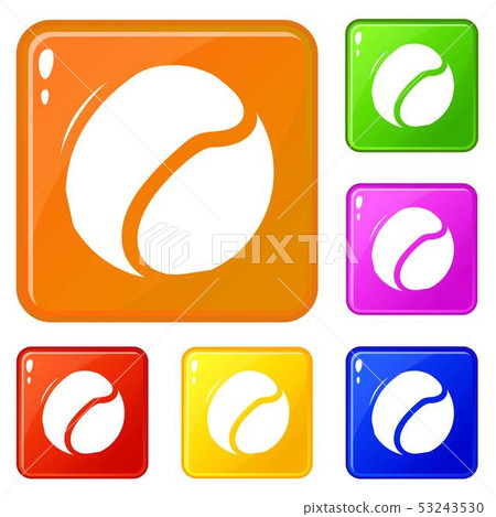 Tennis ball icons set vector color - Stock Illustration [53243530] - PIXTA