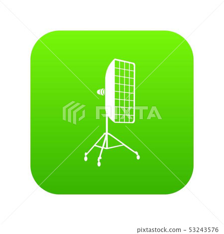Photographic studio equipment icon green vector 53243576