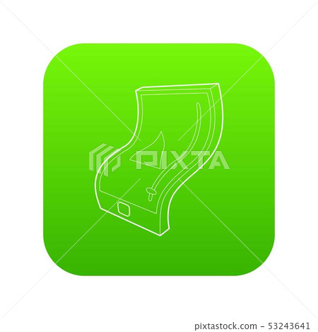 Flexible tablet icon green vector Flexible tablet icon green vector 53243641