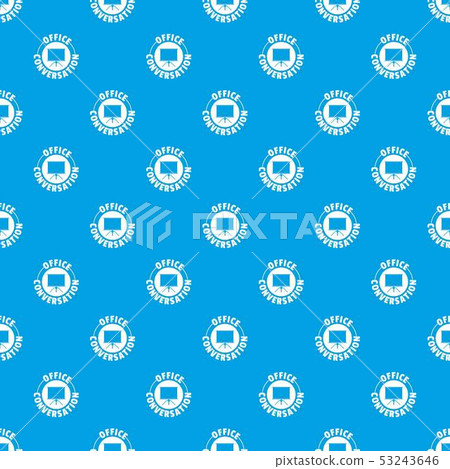 Conversation office pattern vector seamless blue 53243646