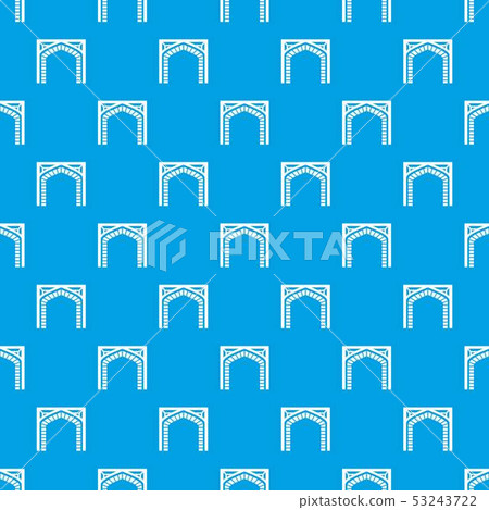 Gate pattern vector seamless blue 53243722