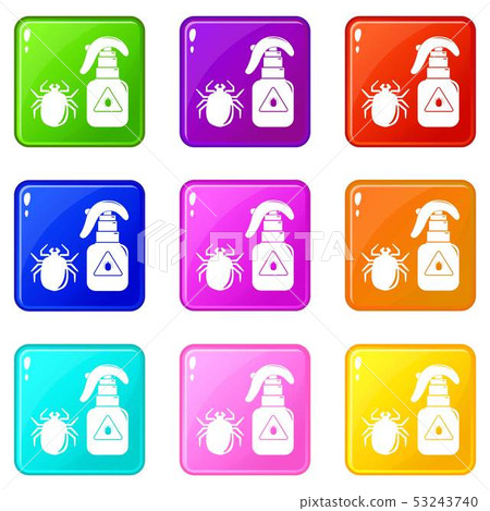 Spray icons set 9 color collection - Stock Illustration [53243740] - PIXTA
