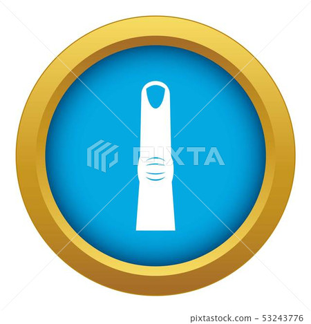 Finger icon blue vector isolated 53243776