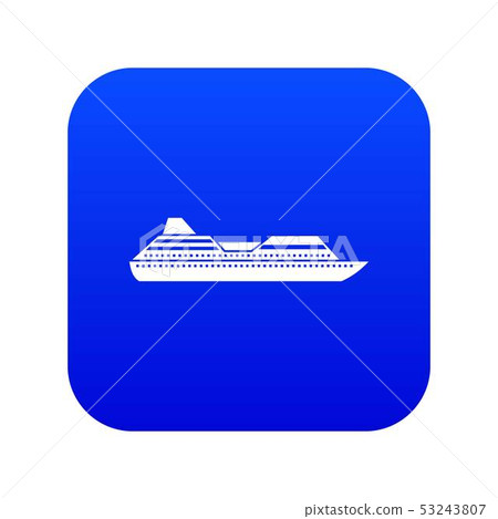 Cruise liner icon digital blue Cruise liner icon digital blue 53243807