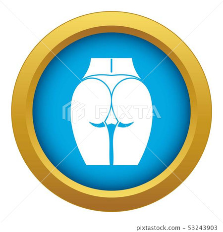 Buttocks of girl icon blue vector isolated 53243903