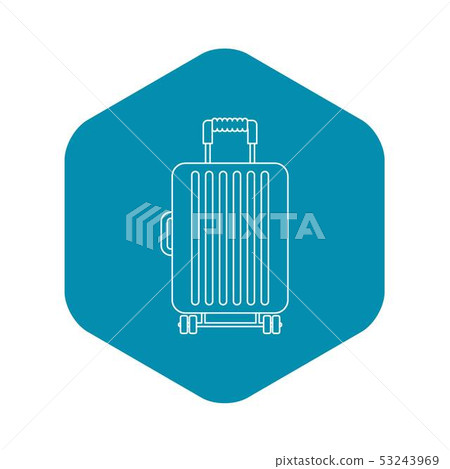 Suitcase on wheels icon, outline style 53243969