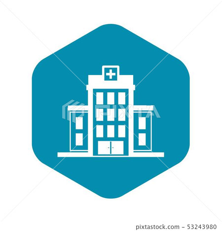 Hospital icon, simple style Hospital icon, simple style 53243980