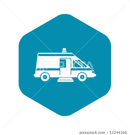 Ambulance icon, simple style 53244160