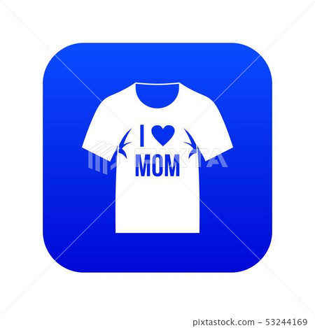 Shirt with print icon digital blue 53244169