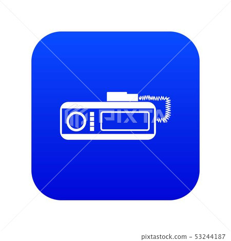 Radio taxi icon digital blue Radio taxi icon digital blue 53244187