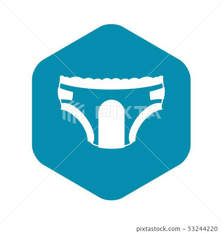 Adult diapers icon, simple style 53244220