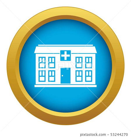 Hospital icon blue vector isolated Hospital icon blue vector isolated 53244270