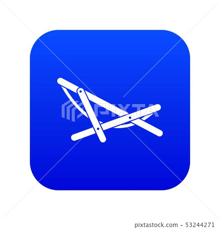Beach chaise icon digital blue - Stock Illustration [53244271] - PIXTA