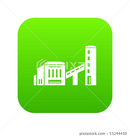 Building plant icon green vector Building plant icon green vector 53244430