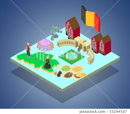 German concept banner, isometric style 53244587