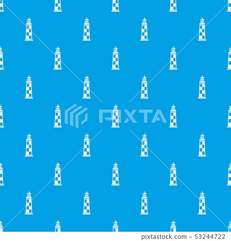 Brick lighthouse pattern vector seamless blue 53244722