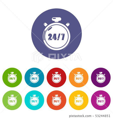 Stopwatch icons set vector color Stopwatch icons set vector color 53244851