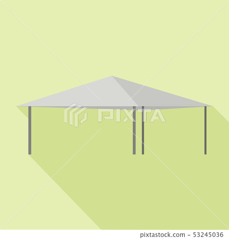 Market outdoor tent icon, flat style 53245036