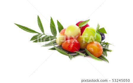 (Kanom Look Choup), dessert on the white 53245050