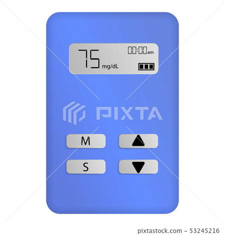 Medical glucose meter icon, realistic style Medical glucose meter icon, realistic style 53245216