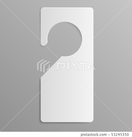 Door hanger tag icon, realistic style 53245350