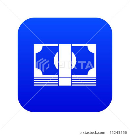 Swiss Franc banknote icon digital blue 53245366