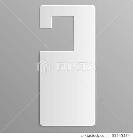 Disturb door tag icon, realistic style 53245374