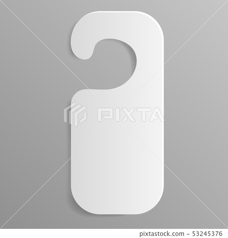 Label door tag icon, realistic style 53245376