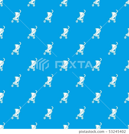 Baby carriage simple pattern vector seamless blue 53245402