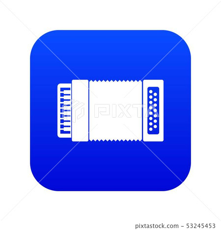 Accordion icon digital blue 53245453