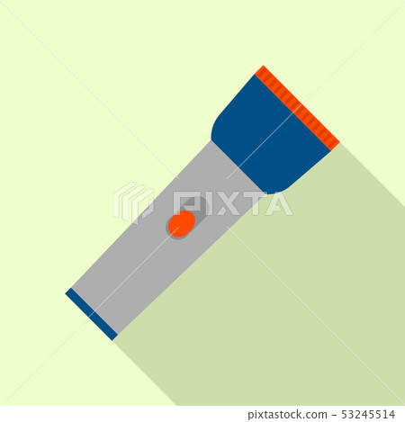 Flashlight icon, flat style - Stock Illustration [53245514] - PIXTA