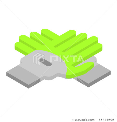 Garden gloves icon, isometric style 53245696