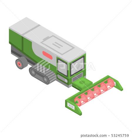 Modern farm machine icon, isometric style 53245759