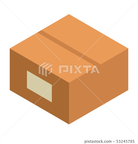 Carton box icon, isometric style 53245785