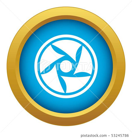 Video lens icon blue vector isolated Video lens icon blue vector isolated 53245786