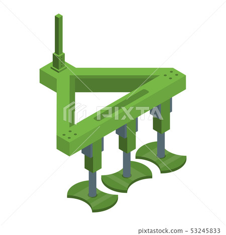 Tractor cutter machinery icon, isometric style 53245833
