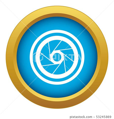 Big objective icon blue vector isolated Big objective icon blue vector isolated 53245869