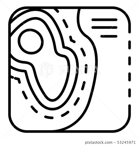 Cadastral map icon, outline style Cadastral map icon, outline style 53245971
