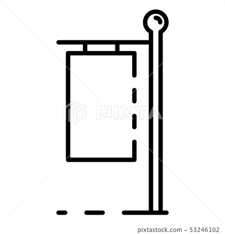 Promo pillar ad icon, outline style Promo pillar ad icon, outline style 53246102