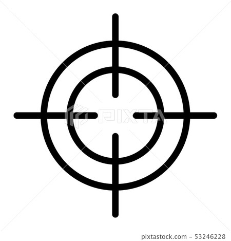 Crosshair icon, outline style 53246228
