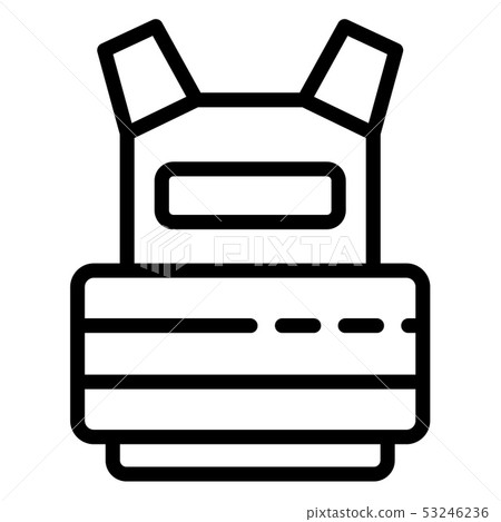 Bulletproof vest icon, outline style 53246236