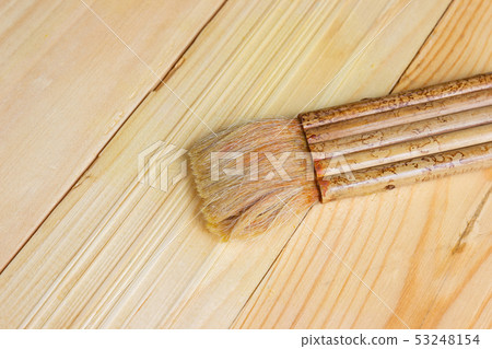 Paint brush paint on wood 53248154
