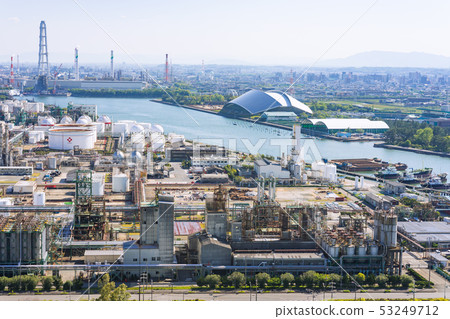 三重縣四日市石化綜合工廠風景四日市市霞浦體育館四日市圓頂酒井 53249712