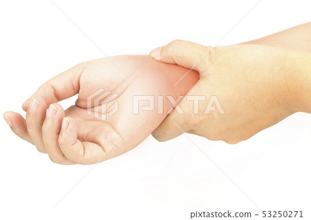 wrist bones injury white background wrist pain wrist bones injury white background wrist pain 53250271