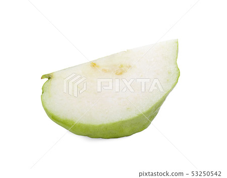 fresh guava fruit with slice isolated on white fresh guava fruit with slice isolated on white 53250542