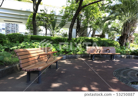 公園長椅綠色 公園長椅綠色 53250887
