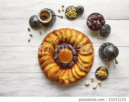 Qatayef, Arabic sweets for Ramadan. Fried Qatayef 53251210