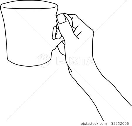 Hand holding a cup 53252006
